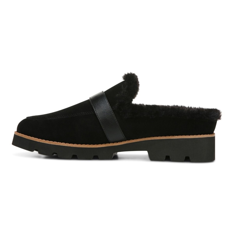 Black Suede Vionic Kailen Mule