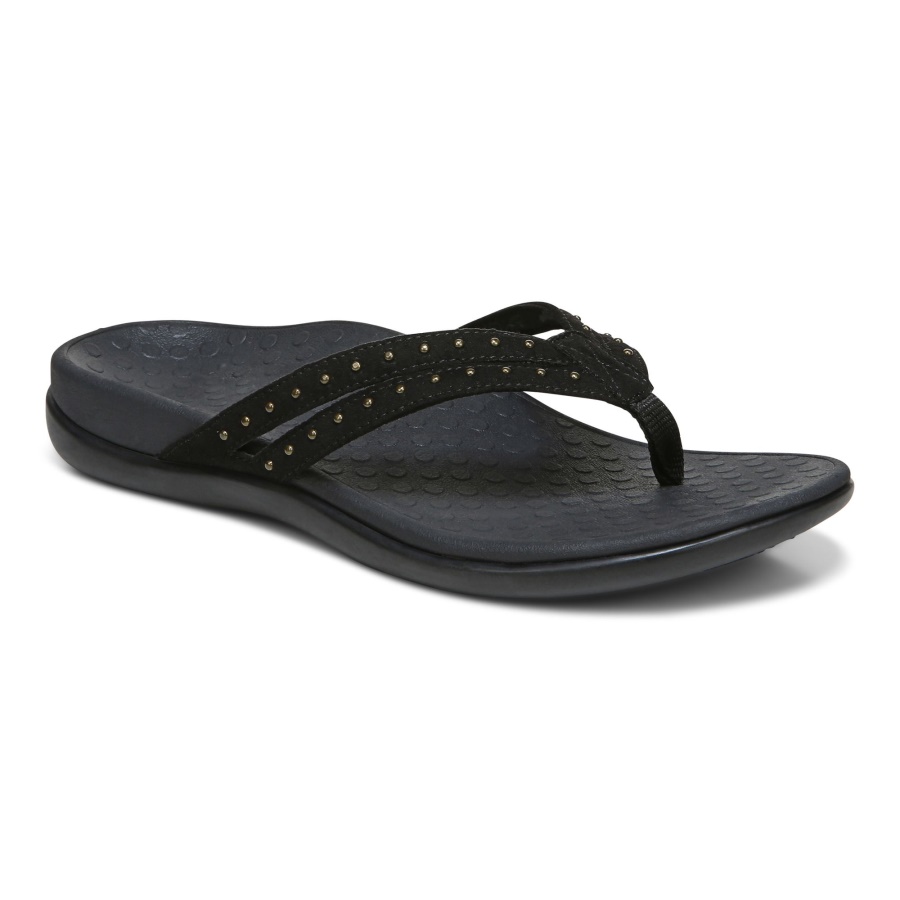 Black Tasha Toe Post Sandal Vionic