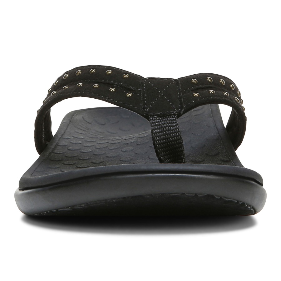 Black Tasha Toe Post Sandal Vionic