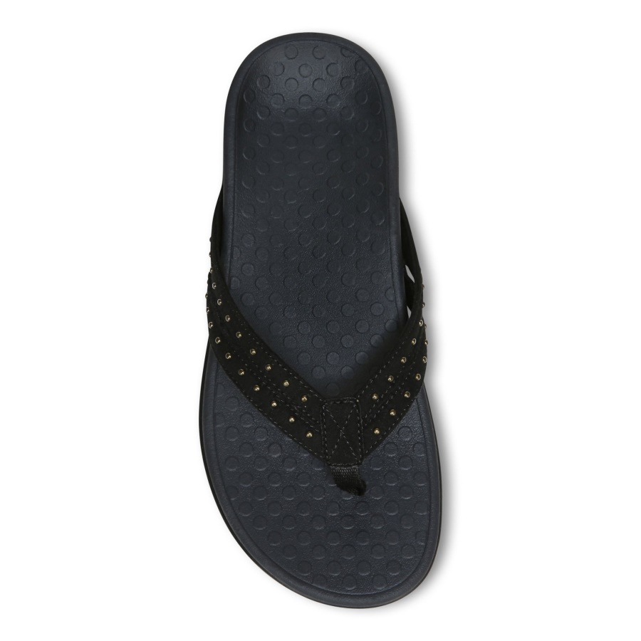 Black Tasha Toe Post Sandal Vionic