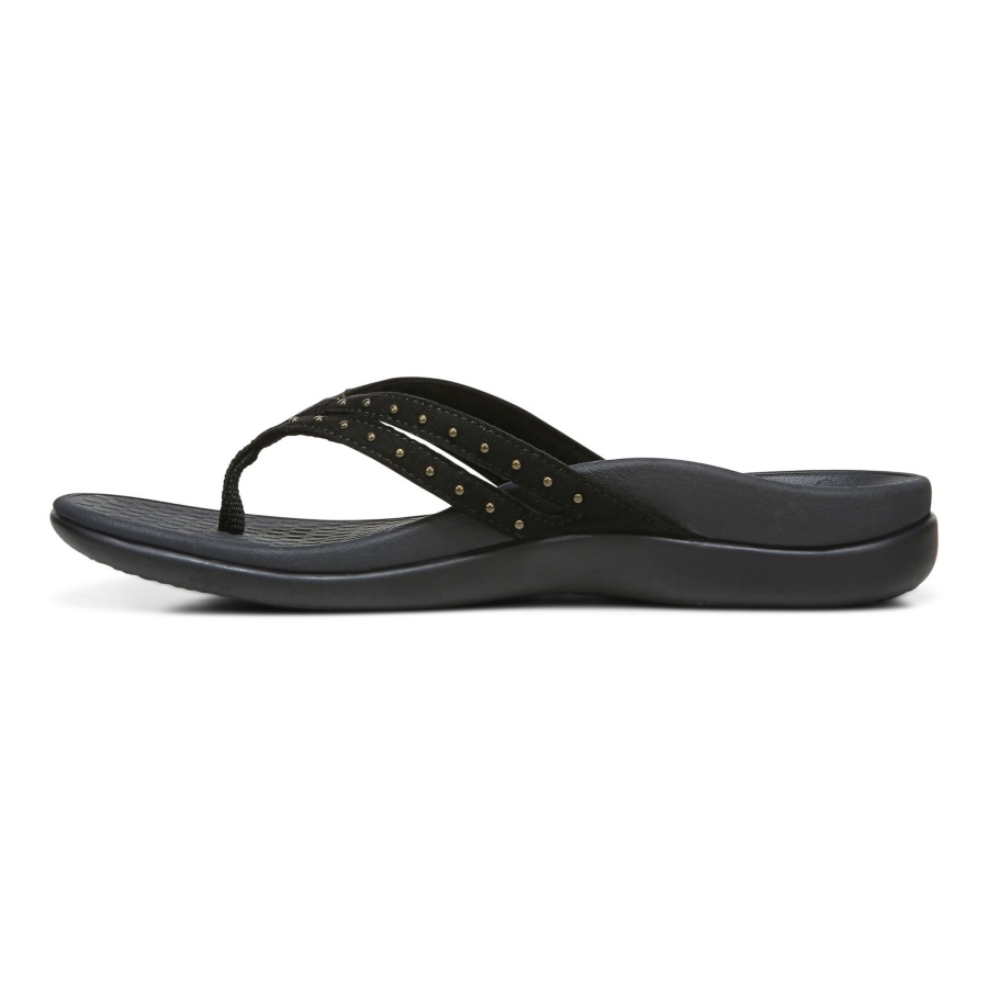 Black Tasha Toe Post Sandal Vionic