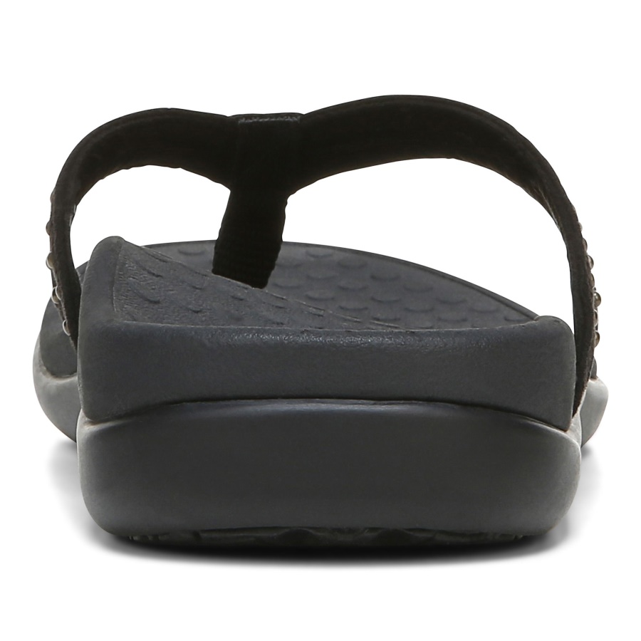 Black Tasha Toe Post Sandal Vionic