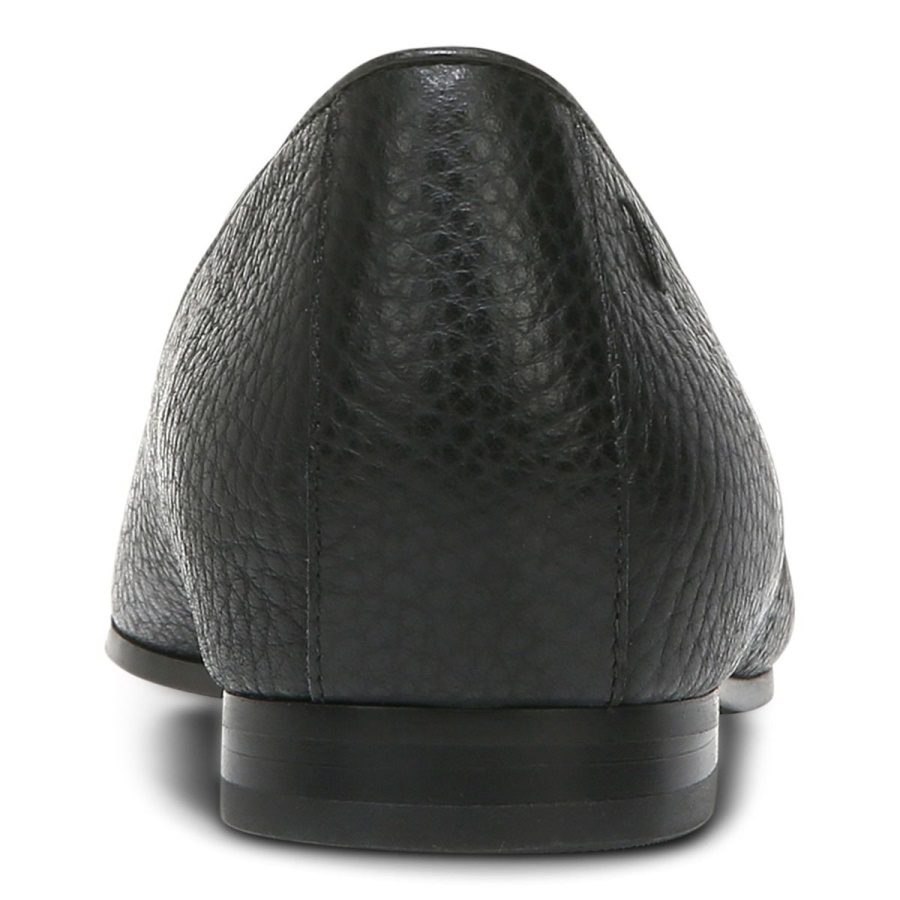 Black Tumbled Leather Willa Slip on Flat Vionic