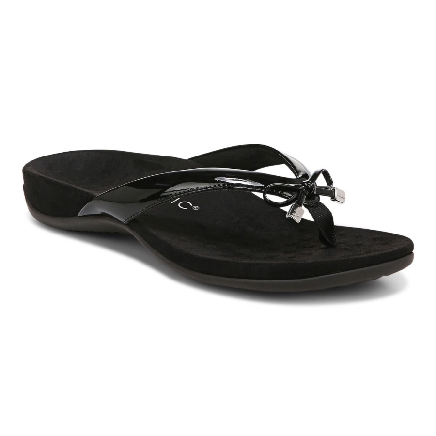 Black Vionic Bella Toe Post Sandal