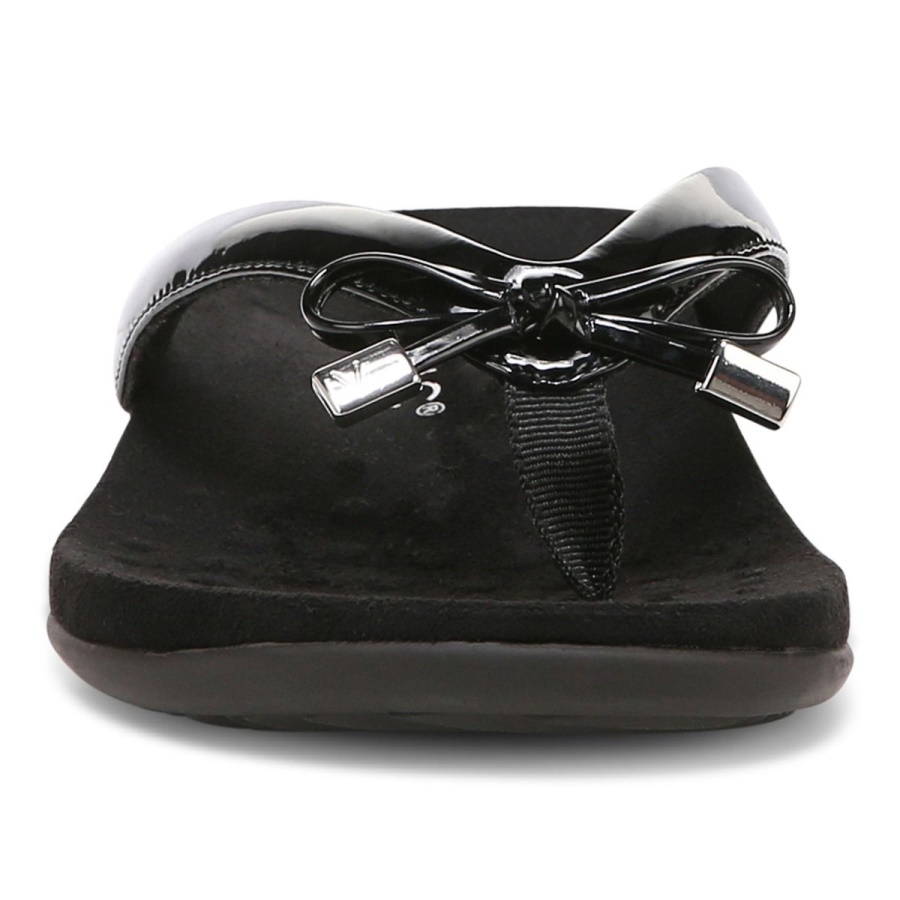 Black Vionic Bella Toe Post Sandal
