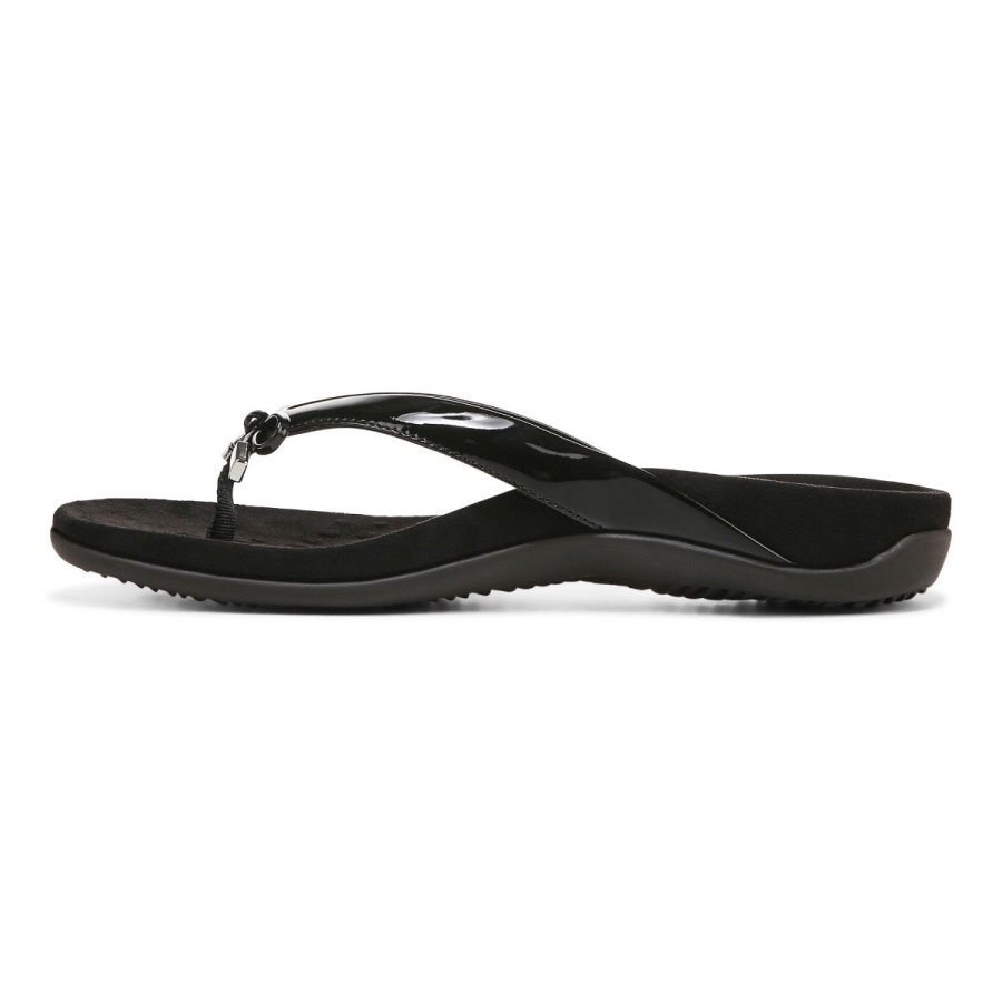 Black Vionic Bella Toe Post Sandal
