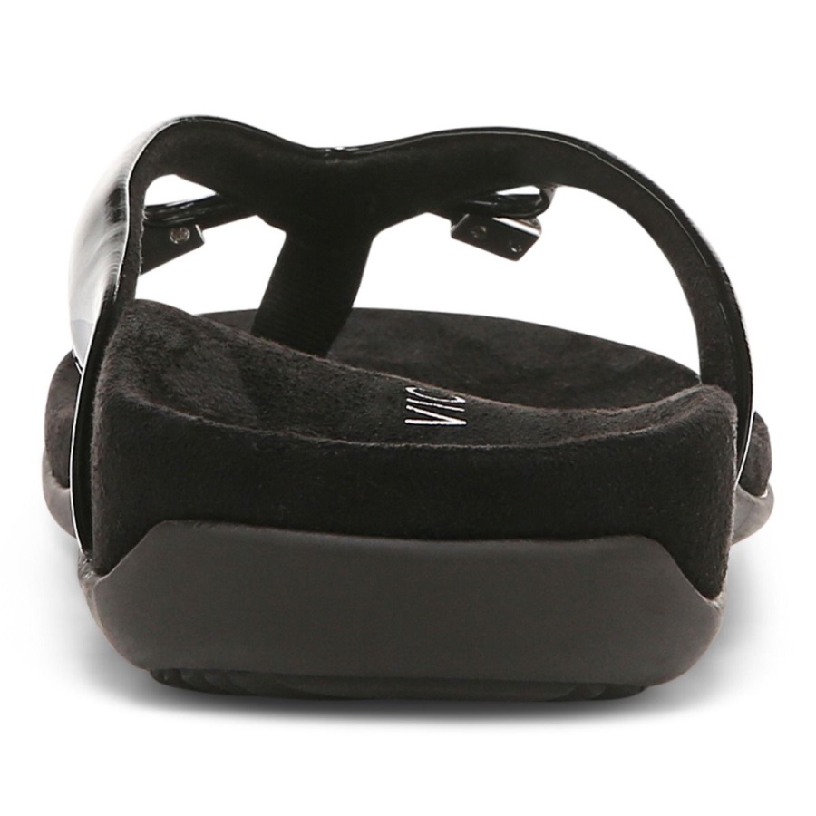 Black Vionic Bella Toe Post Sandal