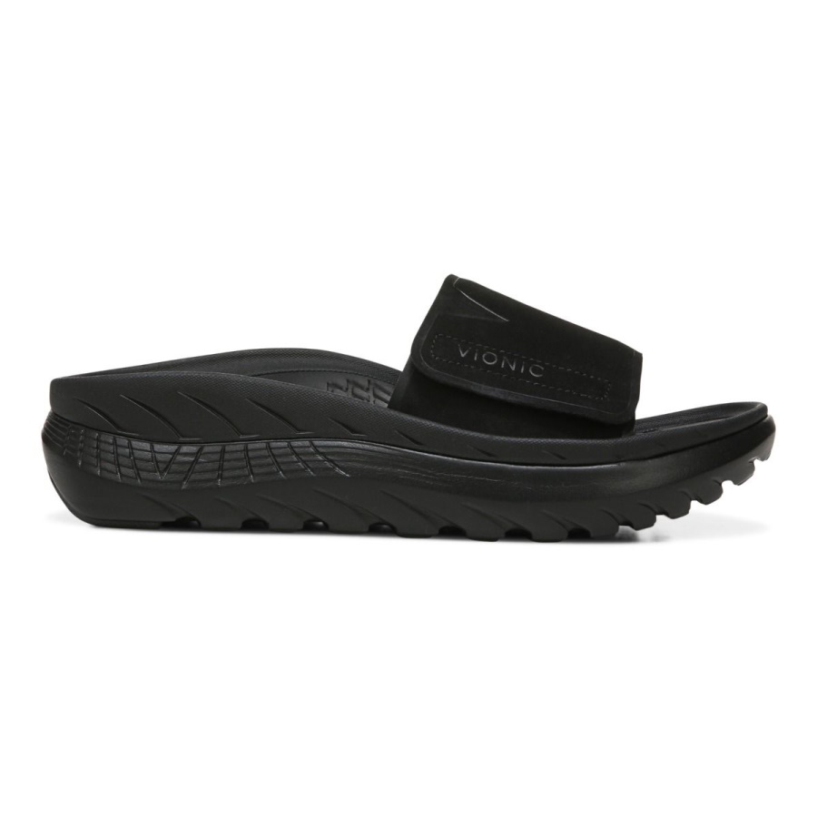 Black Vionic Rejuvenate All Gender Recovery Sandal