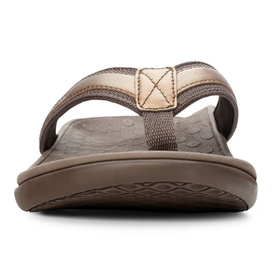 Bronze Metallic Tide II Toe Post Sandal Vionic