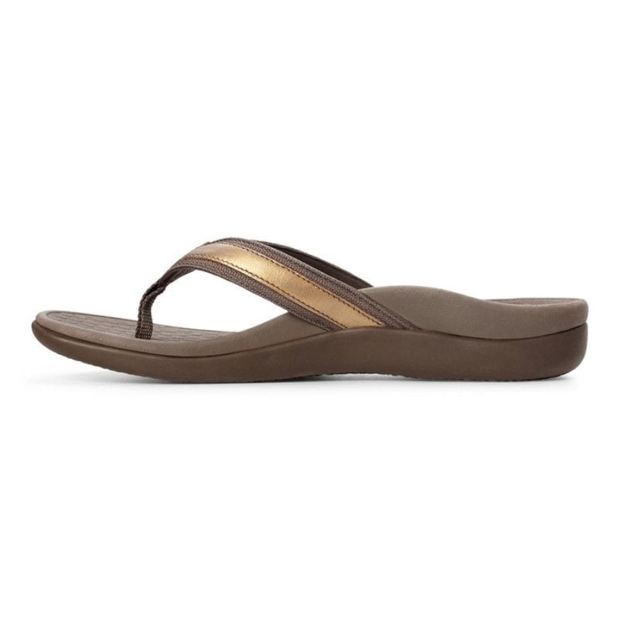 Bronze Metallic Tide II Toe Post Sandal Vionic