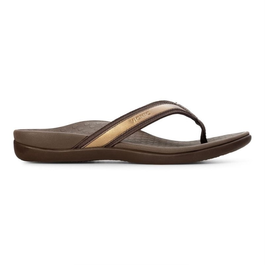 Bronze Metallic Tide II Toe Post Sandal Vionic