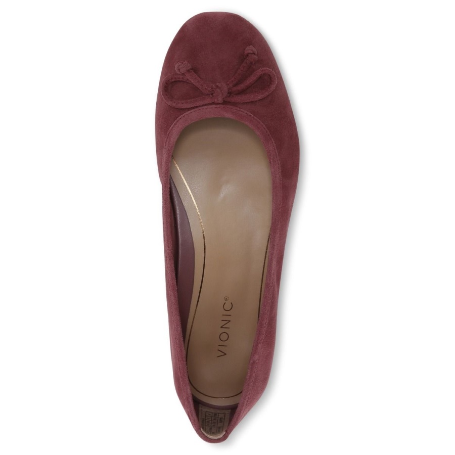 Callisto Flat Vionic Shiraz Suede