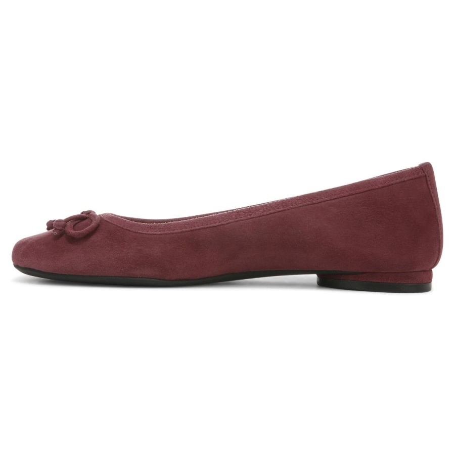 Callisto Flat Vionic Shiraz Suede
