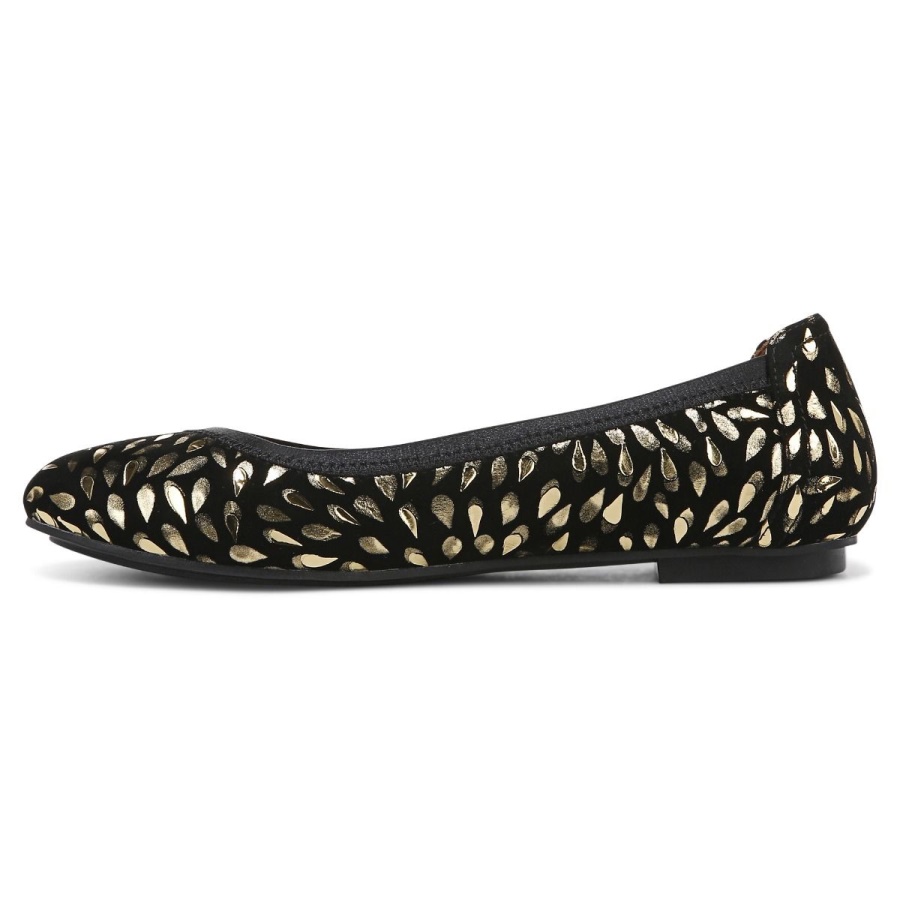 Caroll Ballet Flat Black Suede Vionic