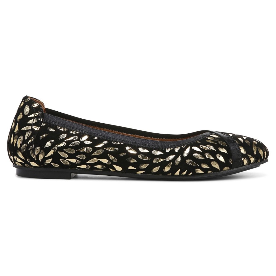 Caroll Ballet Flat Black Suede Vionic