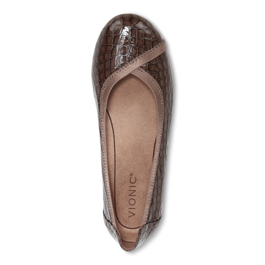 Caroll Ballet Flat Monks Robe Croc Vionic