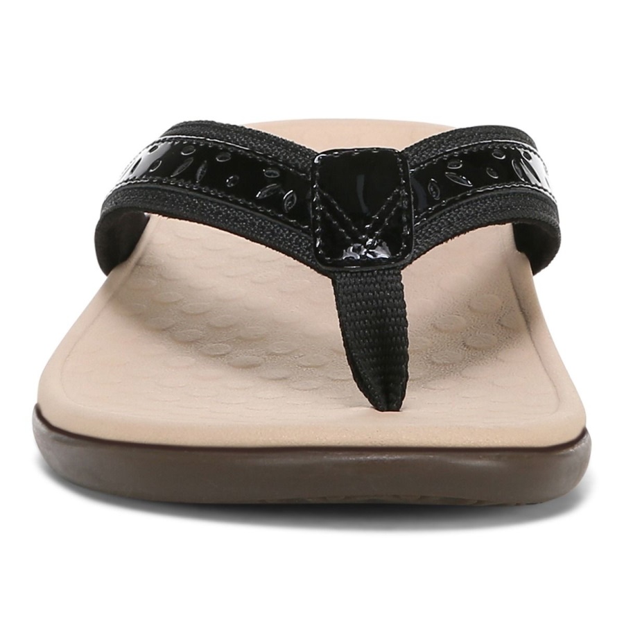 Casandra Toe Post Sandal Black Vionic