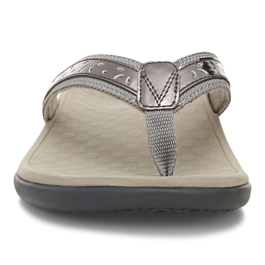 Casandra Toe Post Sandal Vionic Dark Pewter