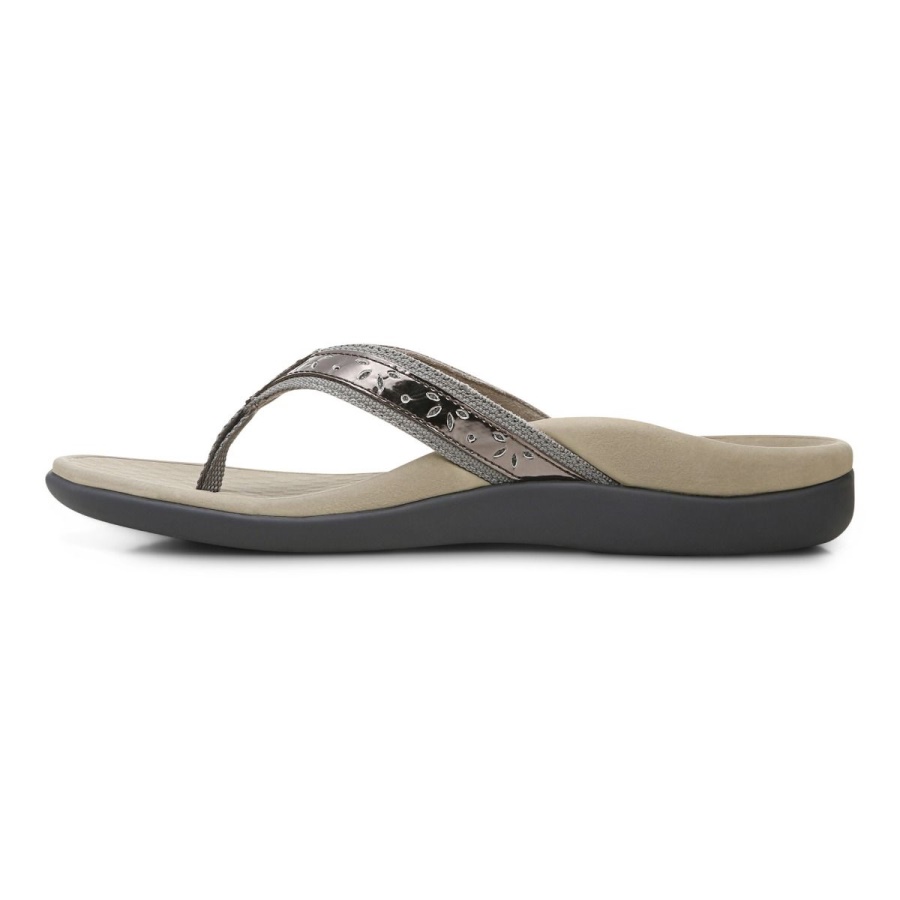 Casandra Toe Post Sandal Vionic Dark Pewter