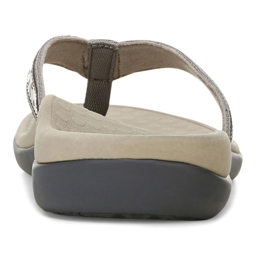 Casandra Toe Post Sandal Vionic Dark Pewter