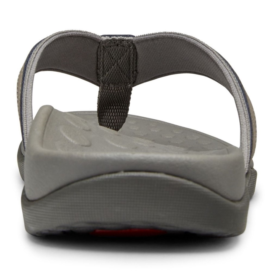 Charcoal Men\s Tide Toe Post Sandal Vionic