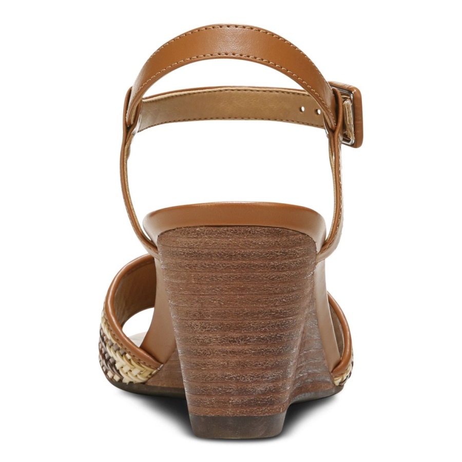 Clarita Wedge Sandal Vionic Brown