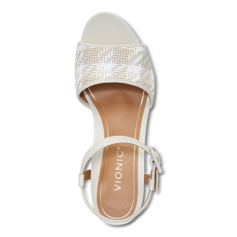 Cream Clarita Wedge Sandal Vionic