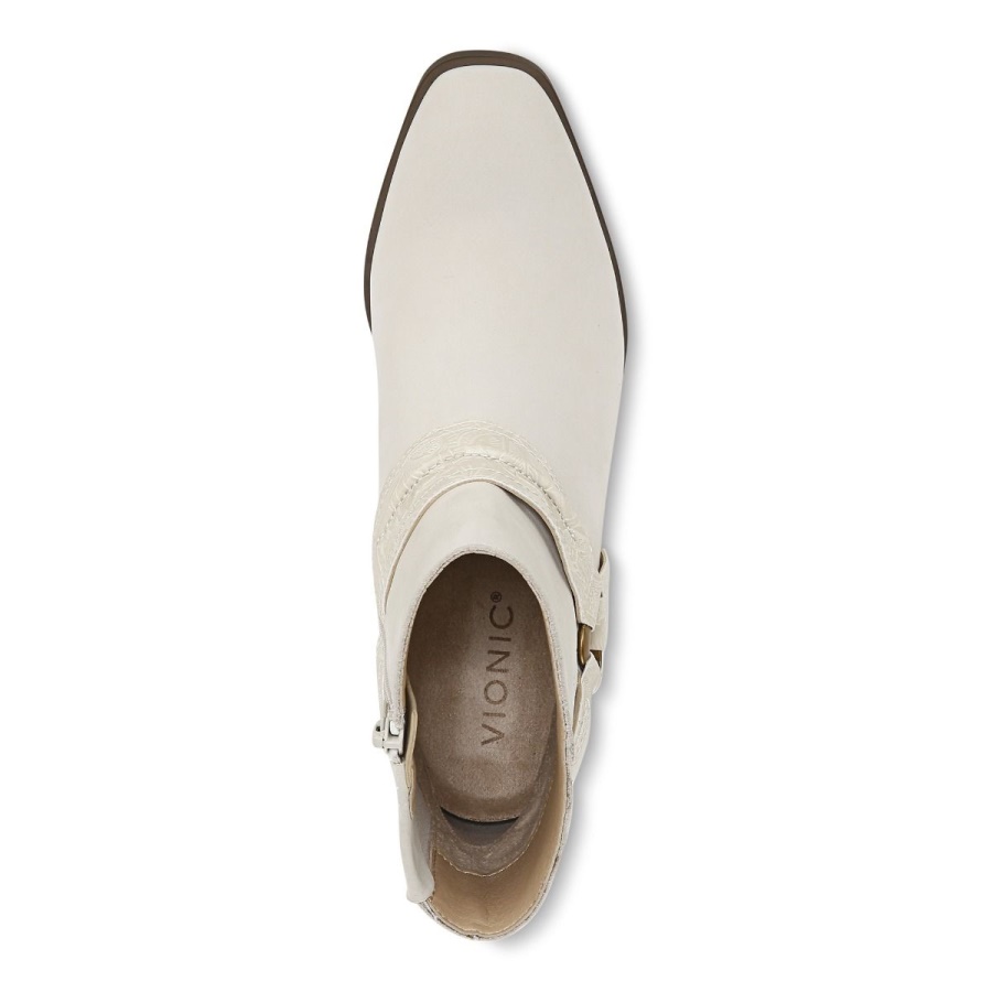 Cream Leather Carnelia Boot Vionic