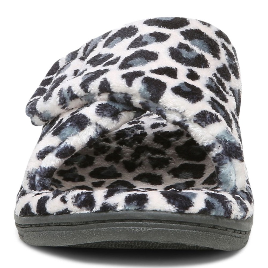 Cream Leopard Relax Slipper Vionic