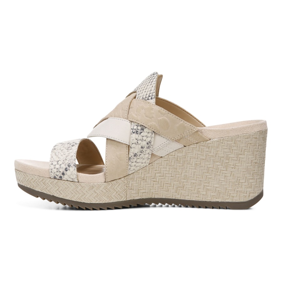 Cream Tara Wedge Sandal Vionic