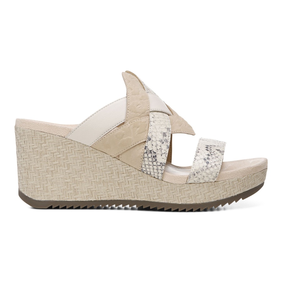 Cream Tara Wedge Sandal Vionic