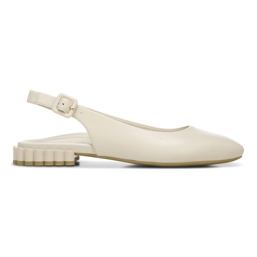 Cream Vionic Delphine Slingback Flat