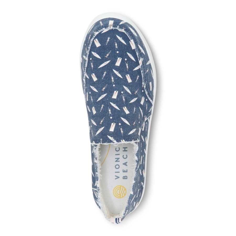 Dark Blue Beach Malibu Slip on Sneaker Fun in the Sun Vionic