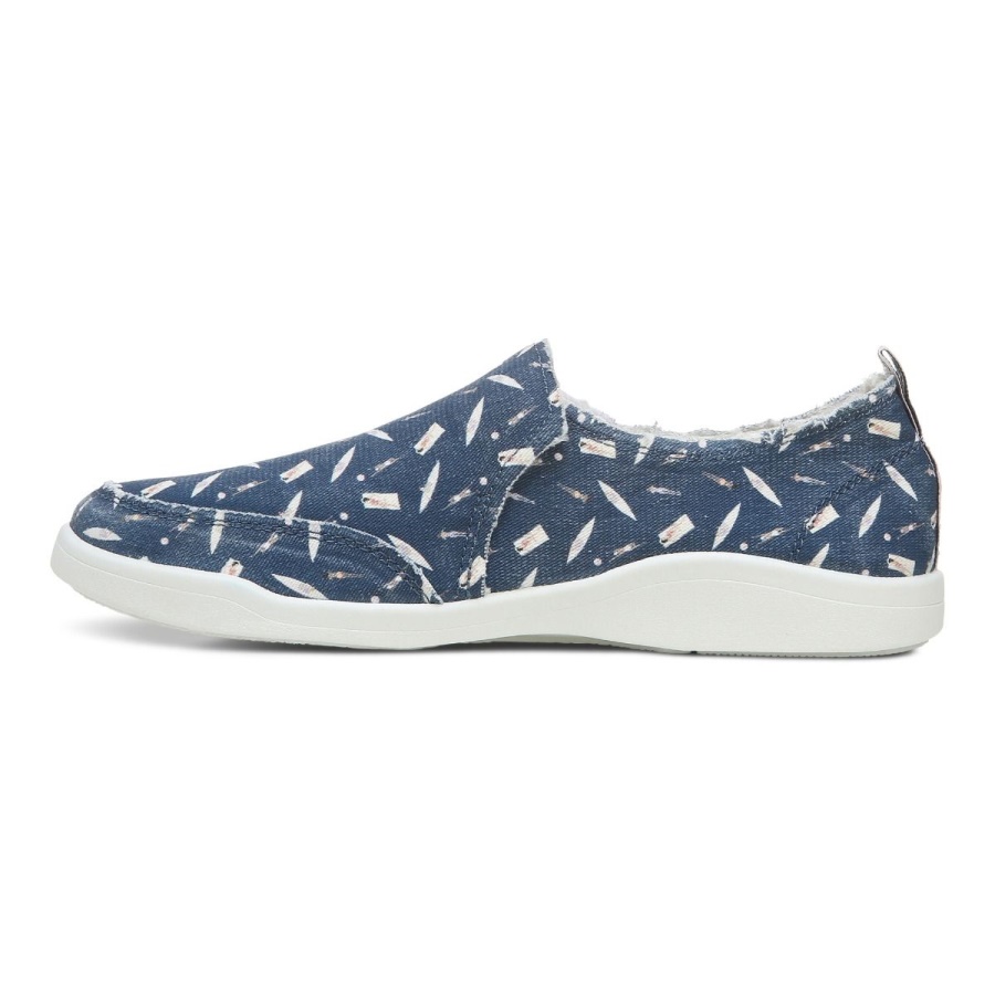 Dark Blue Beach Malibu Slip on Sneaker Fun in the Sun Vionic