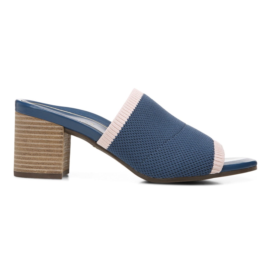 Dark Blue Fleur Heeled Sandal Vionic