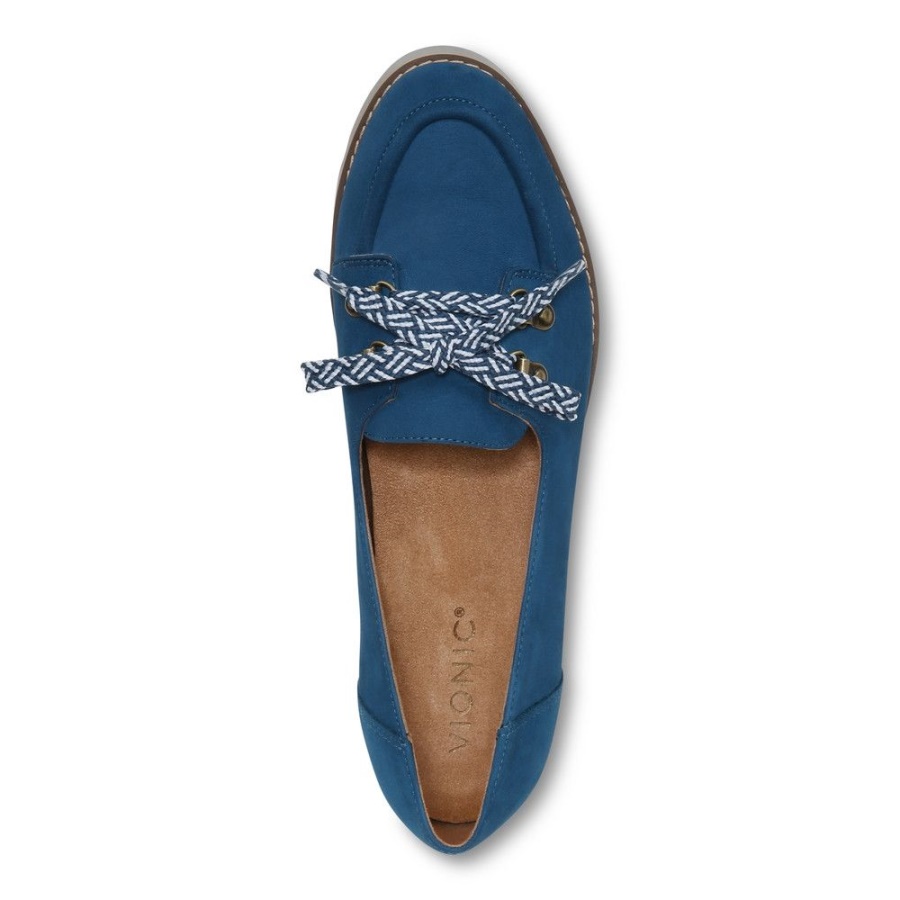 Dark Blue Vionic Teagan Lace Up Loafer