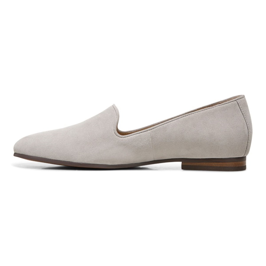 Dark Taupe Suede Vionic Willa Slip on Flat