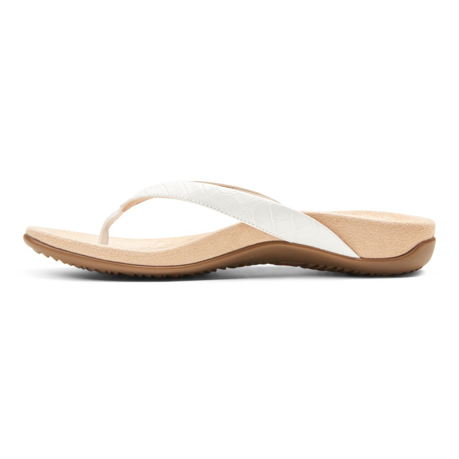 Dillon Toe Post Sandal White Croc Vionic