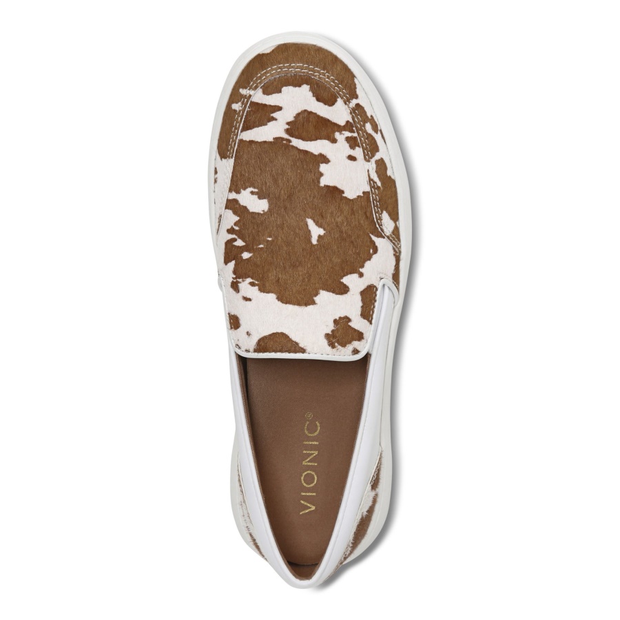 Dinora Slip On Brown Cow Print Vionic