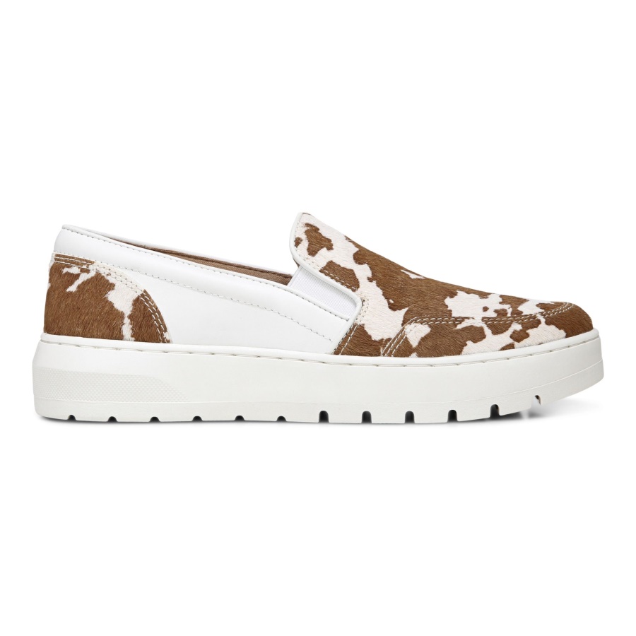 Dinora Slip On Brown Cow Print Vionic