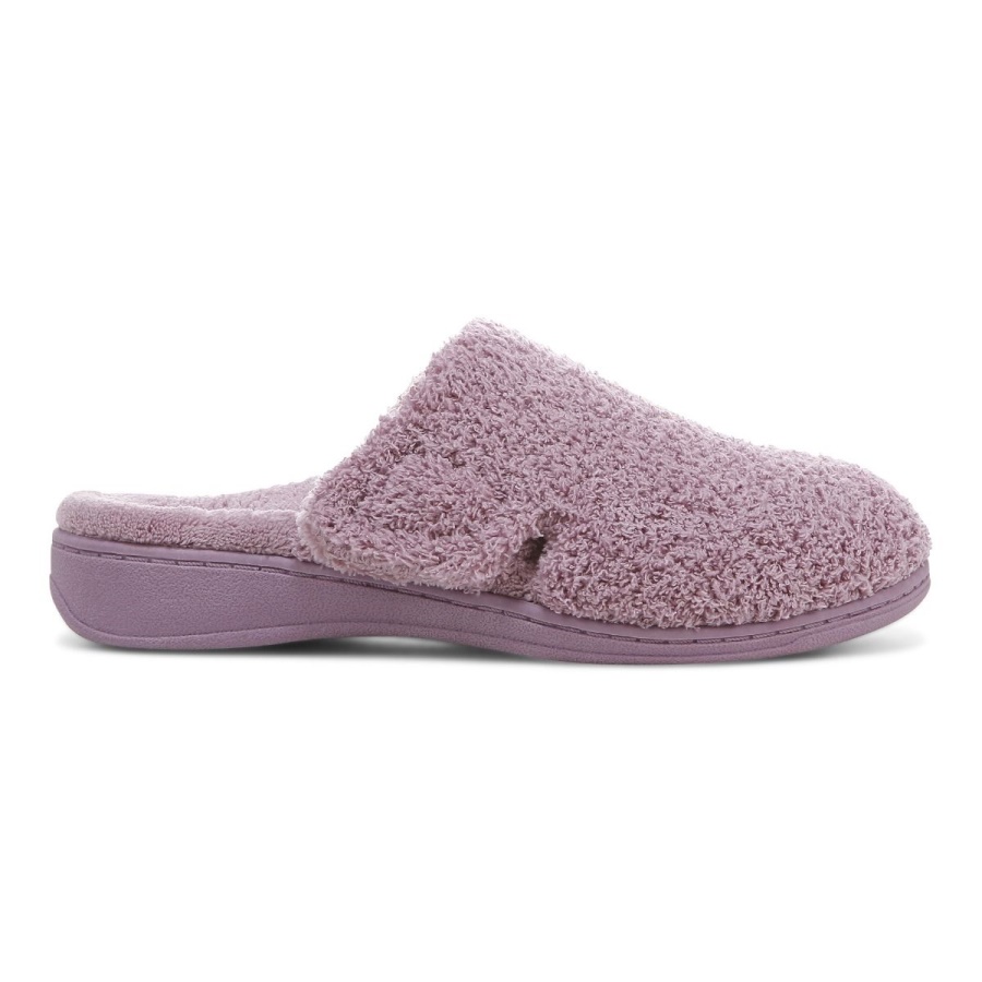 Dusk Curly Terry Vionic Gemma Mule Slippers