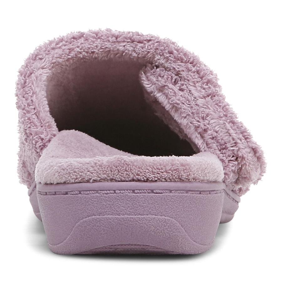 Dusk Curly Terry Vionic Gemma Mule Slippers