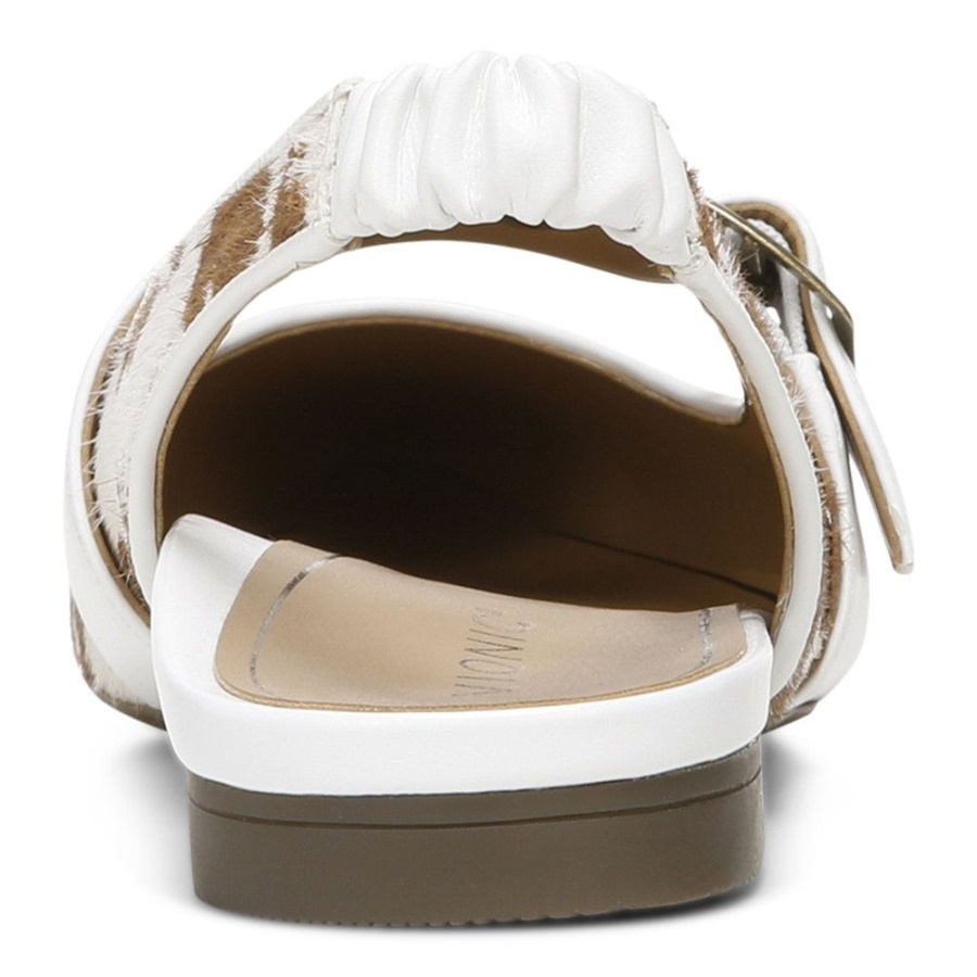 Elana Flat Vionic Brown Cow Print