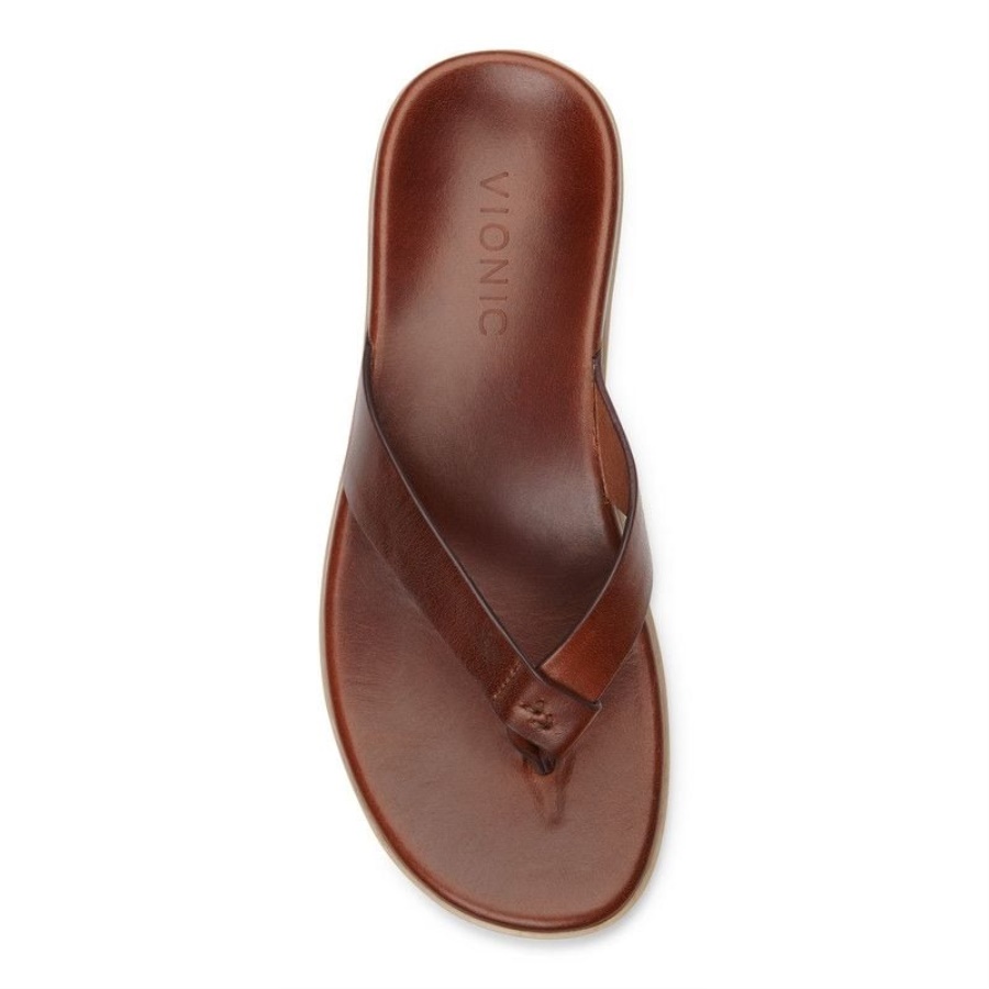 Elijah Toe Post Sandal Brown Vionic