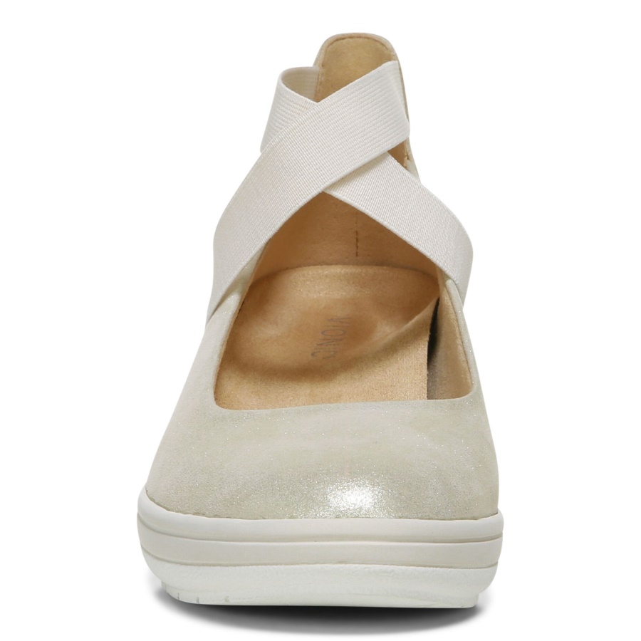 Ellery Wedge Vionic Cream Suede