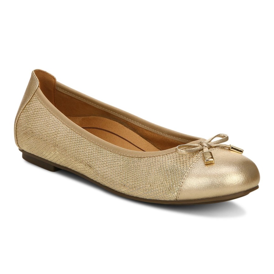 Gold Vionic Minna Ballet Flat