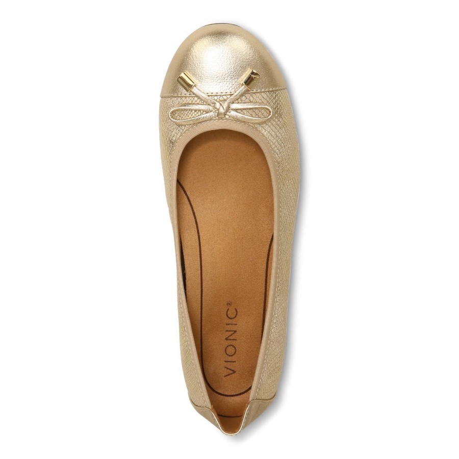 Gold Vionic Minna Ballet Flat