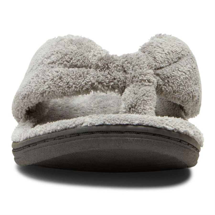 Gracie Toe Post Slipper Light Grey Vionic