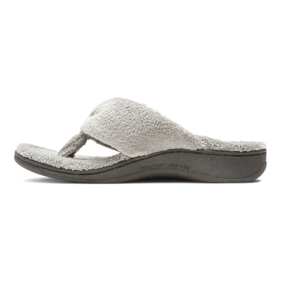 Gracie Toe Post Slipper Light Grey Vionic