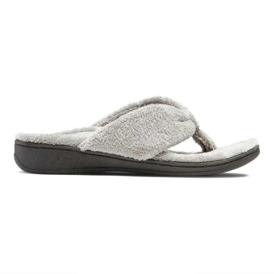 Gracie Toe Post Slipper Light Grey Vionic